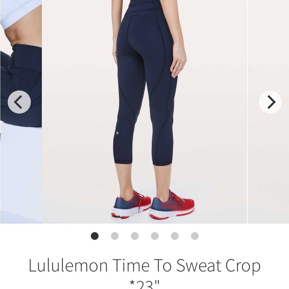 Lululemon Time To Sweat Crop *23" size 12